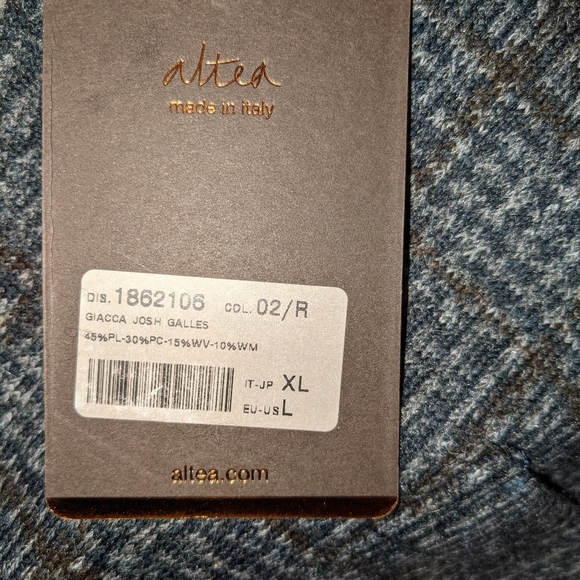 ALTEA Giacca Josh Galles Jacket Made in Italy 🇮🇹 NWT - Picture 7 of 10